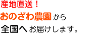 産地直送おのざわ農園から全国へお届けします。